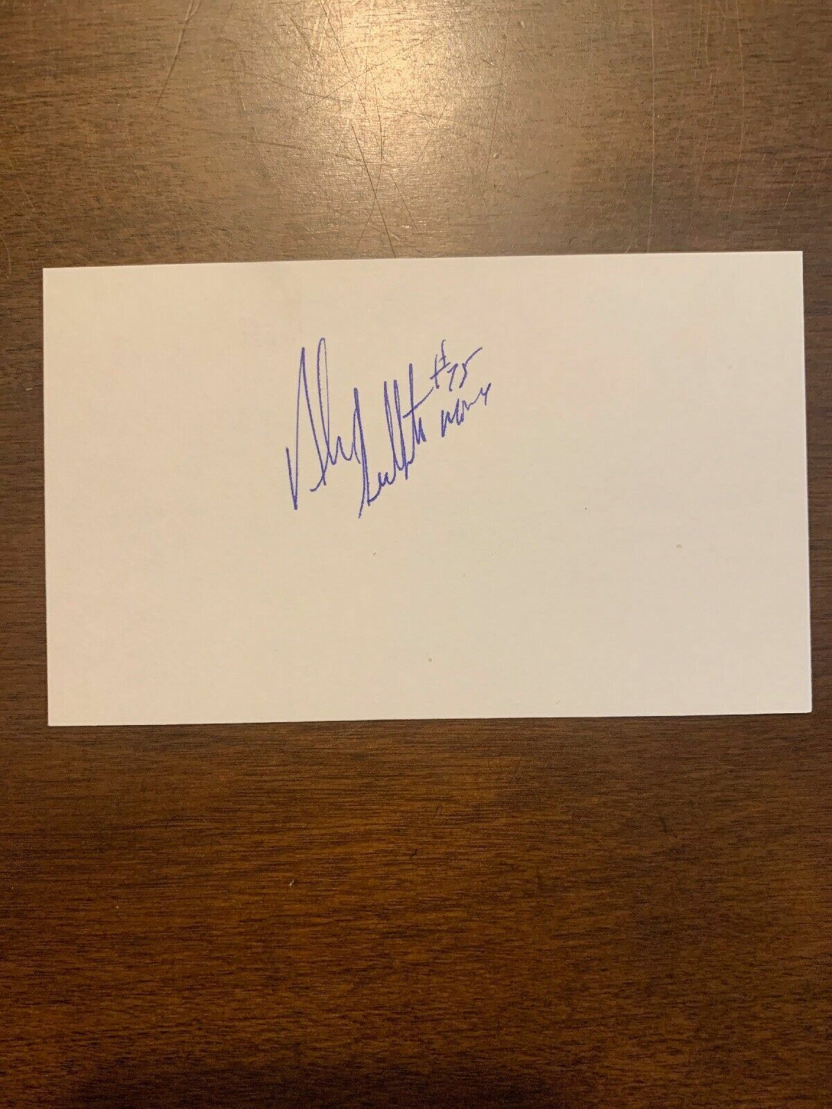 ALEX SULFSTED - MIAMI FOOTBALL - AUTHENTIC AUTOGRAPH SIGNED INDEX -B1864