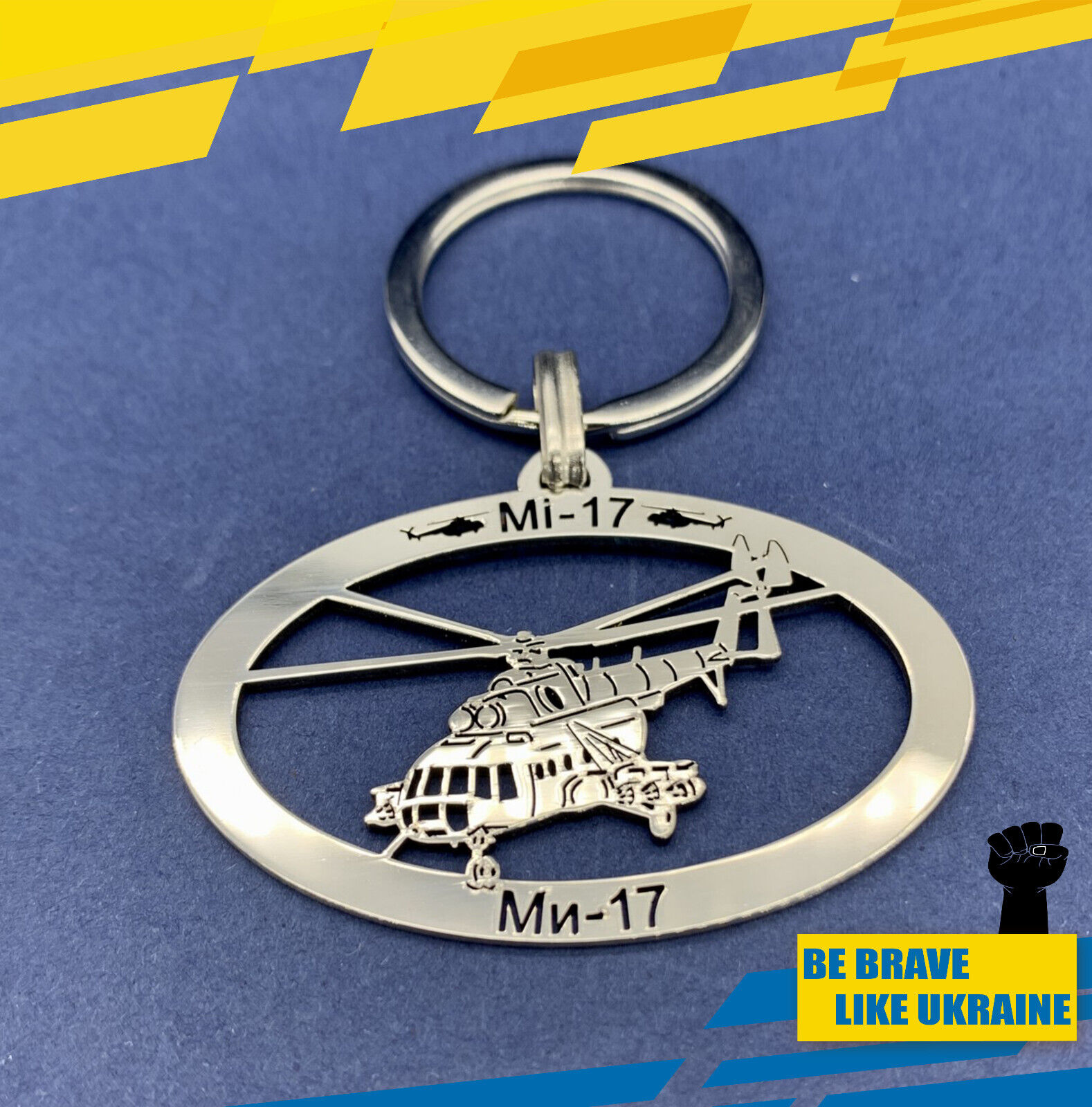 KEYCHAIN TAG AIRPLANE PILOT Mil Mi-17 Hip Helicopter