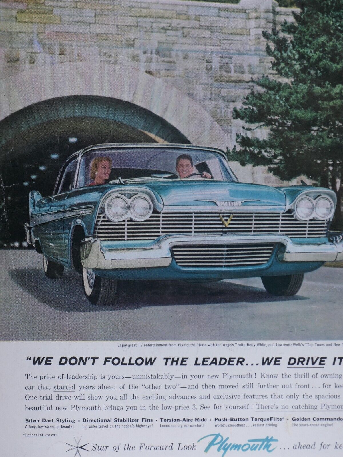 1958 Plymouth Blue Vintage Original Print Ad 8.5 x 11\