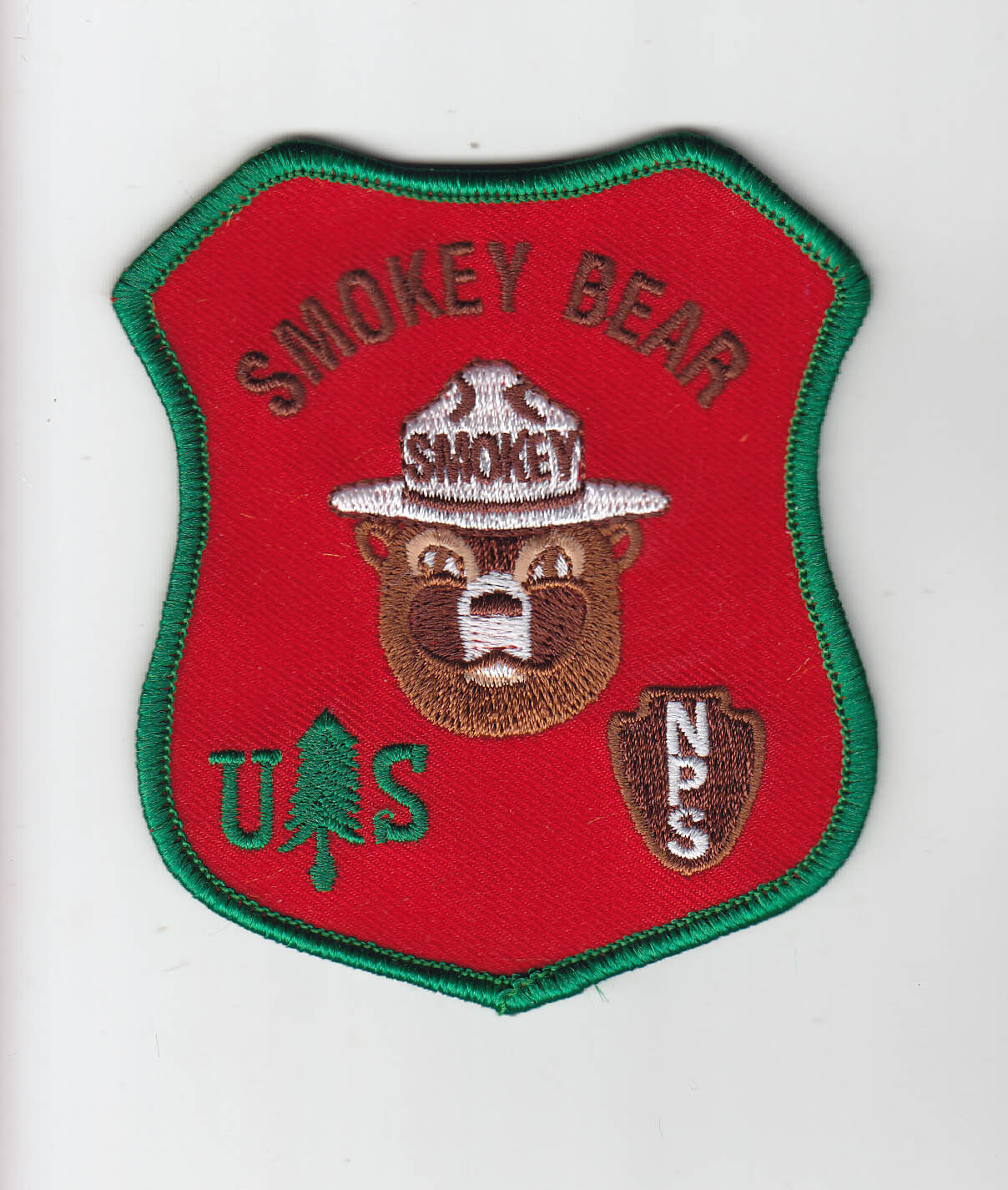 US Conservation, US Forest Service, National Park Service Smokey the Bear patch