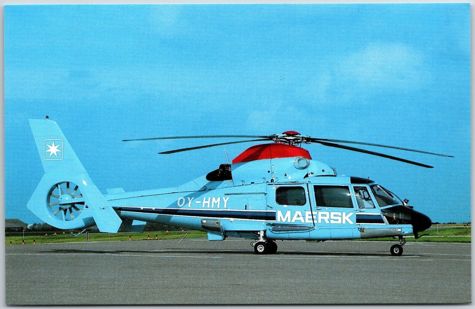 Helicopter Eurocopter (Aerosp.) SA365N2 Dauphin 2 OY-HMY (cn 6446) Postcard