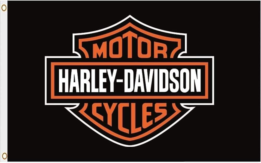 Harley Davidson Logo 3x5 ft Flag - 2 Sided - 