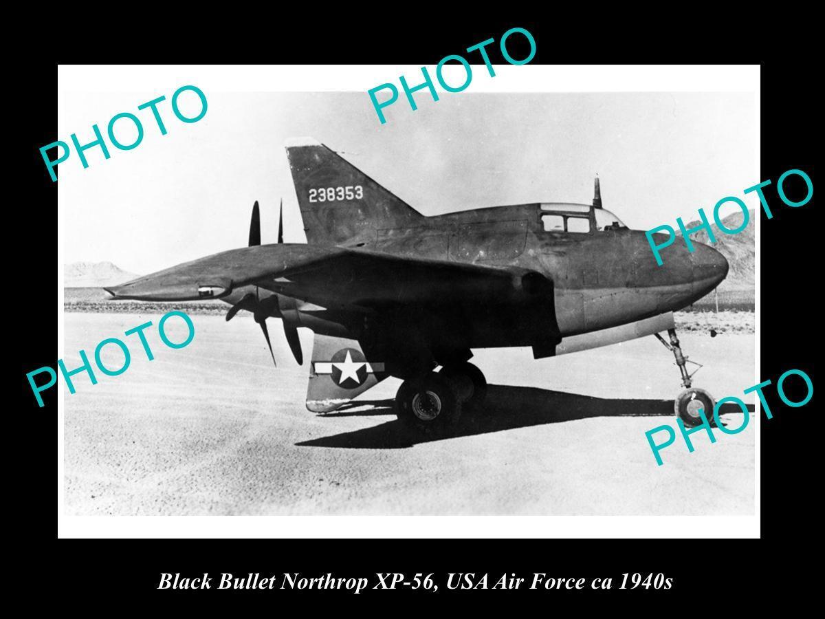 OLD HISTORIC AVIATION PHOTO BLACK BULLET NORTHROP XP-56 AIRCRAFT USAAF c1940