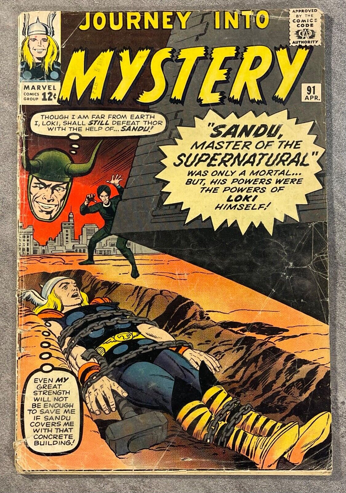 JOURNEY INTO MYSTERY #91 APRIL 1963-FIRST VALKYRIES SILVER AGE MARVEL GOOD-