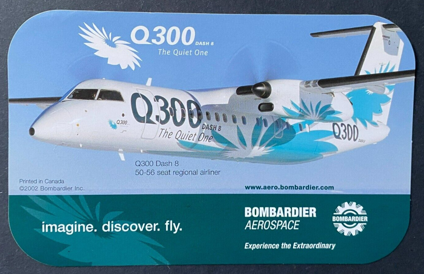 Bombardier Q300 Dash 8 Aircraft Sticker