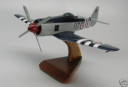 FB-11 Sea Fury Hawker Airplane Desk Wood Model Small New