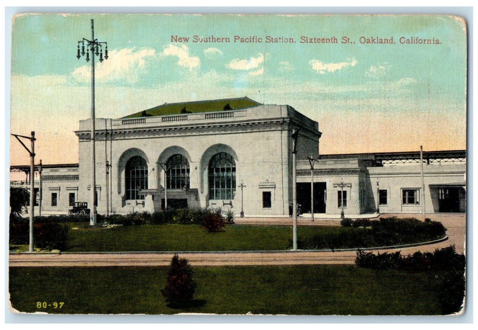 c1910 New Southern Pacific Station 16th Street Oakland California CA Postcard