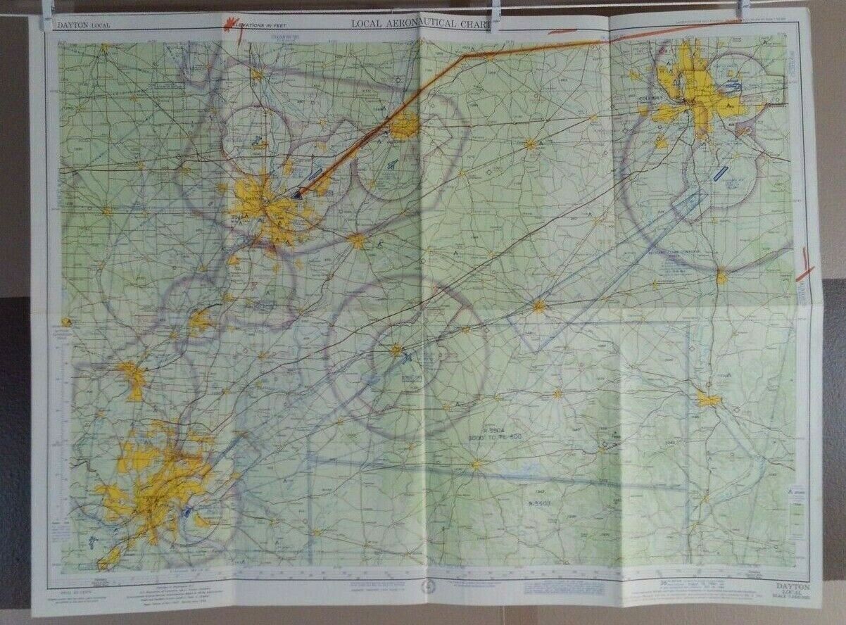 1966 DAYTON (Ohio) Local Aeronautical Chart / Map, 36th Edition -  22\