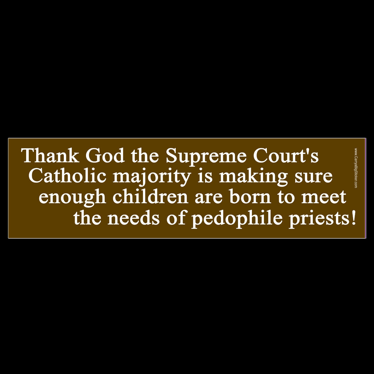 Funny Pro-Choice Anti-Supreme Court BUMPER STICKER abortion decal humorous