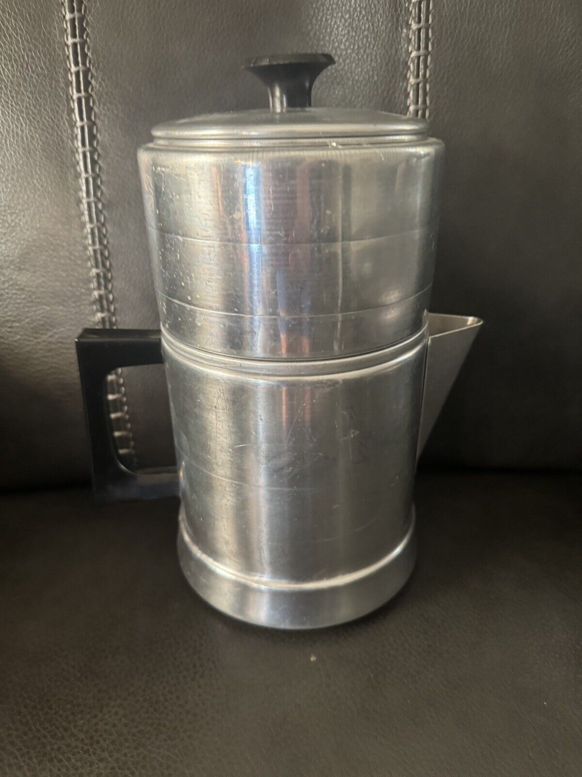 Vintage Comet Drip Maker Coffee Pot Aluminum 7 Cup Camping Stove Top USA