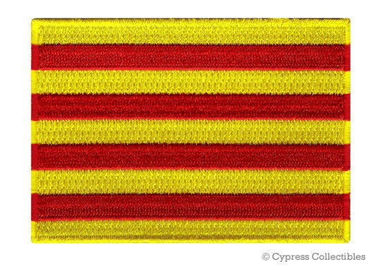 CATALONIA FLAG embroidered iron-on PATCH EMBLEM CATALUÑA CATALUNYA SPAIN