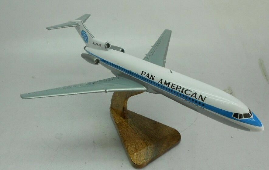 B-727 Boeing B727 Pan American 727 Airplane Desk Wood Model Small New