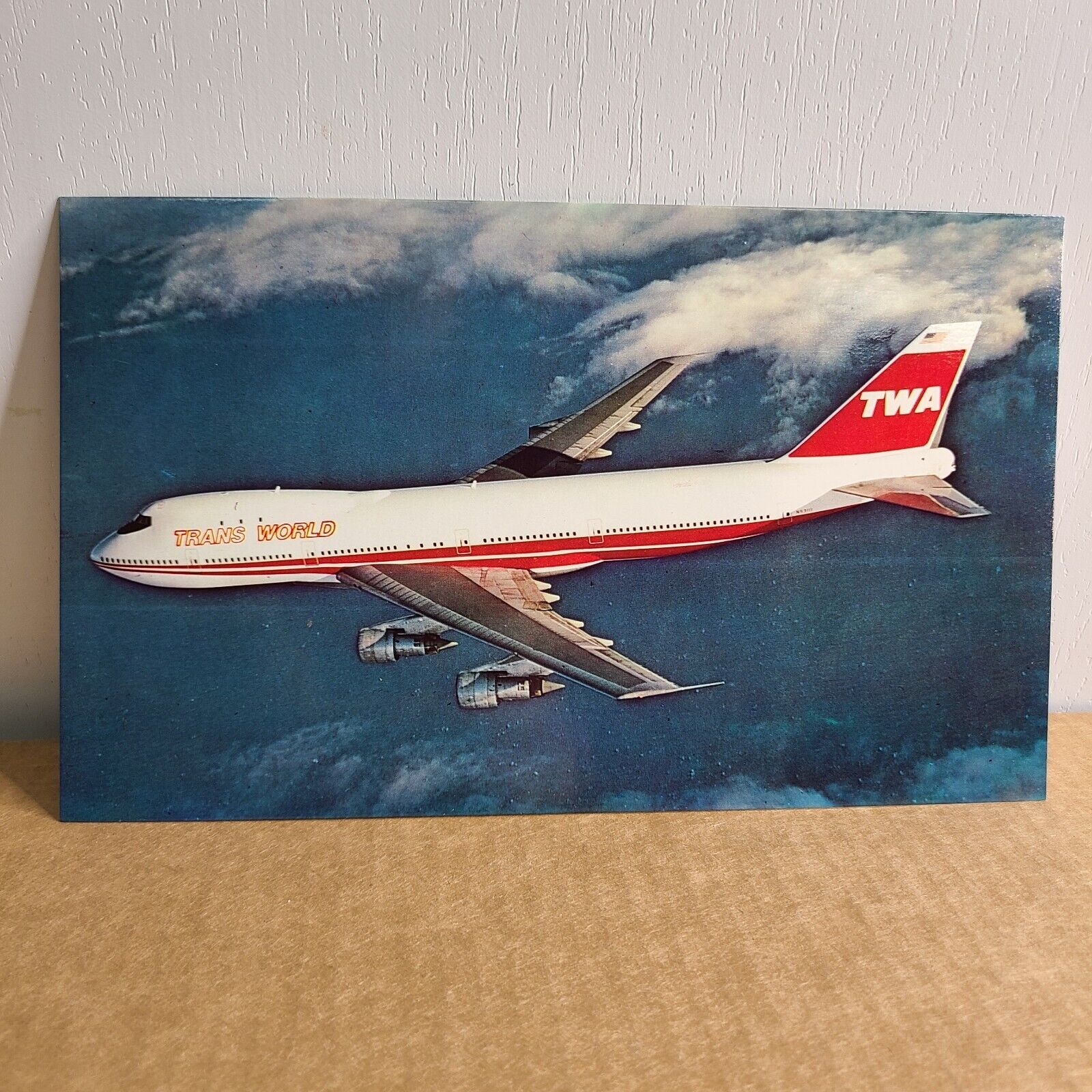 Vintage TWA Boeing 747 SP Advertising Picture New Old Stock