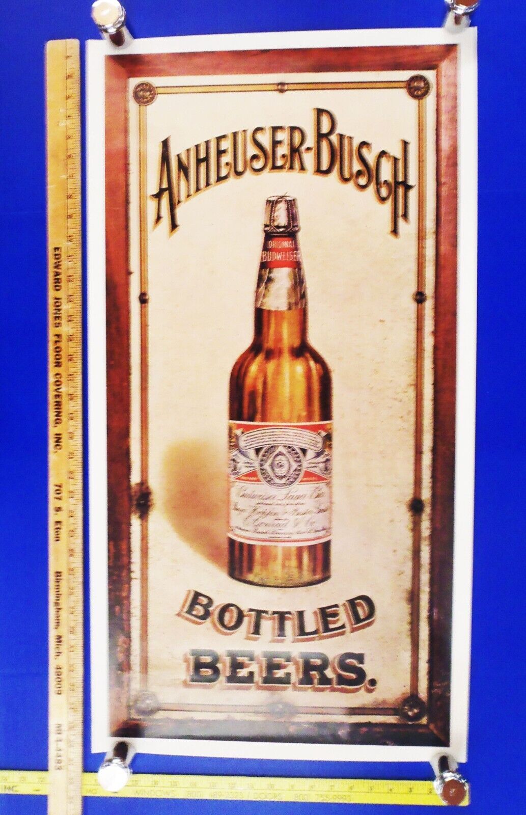 ANHEUSER-BUSCH BOTTLED BEERS Nostalgic Vertical Poster 19x36\