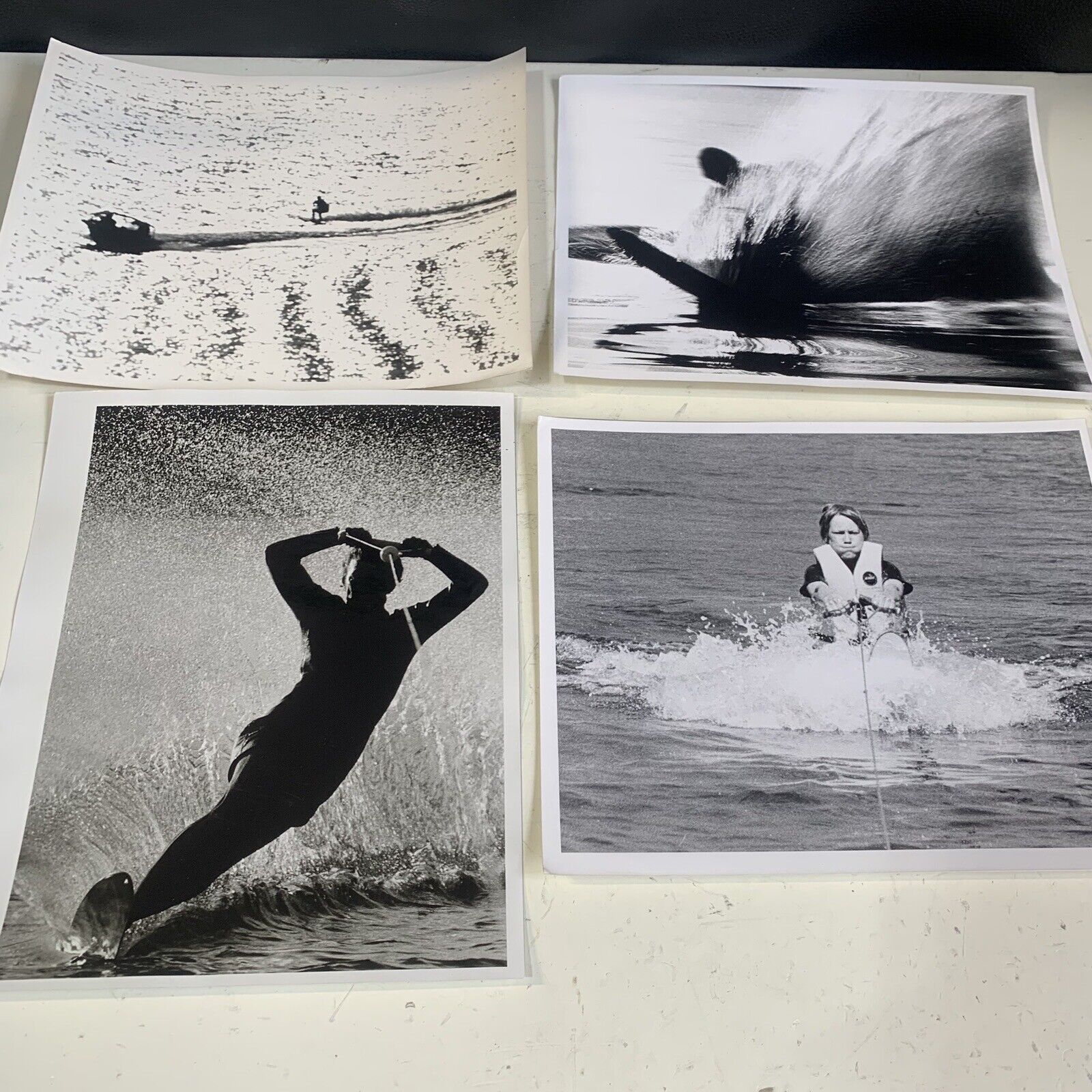 Vintage Water Skiing On The Lake Photos Lot Of 4 8x10 Water Sports Boating