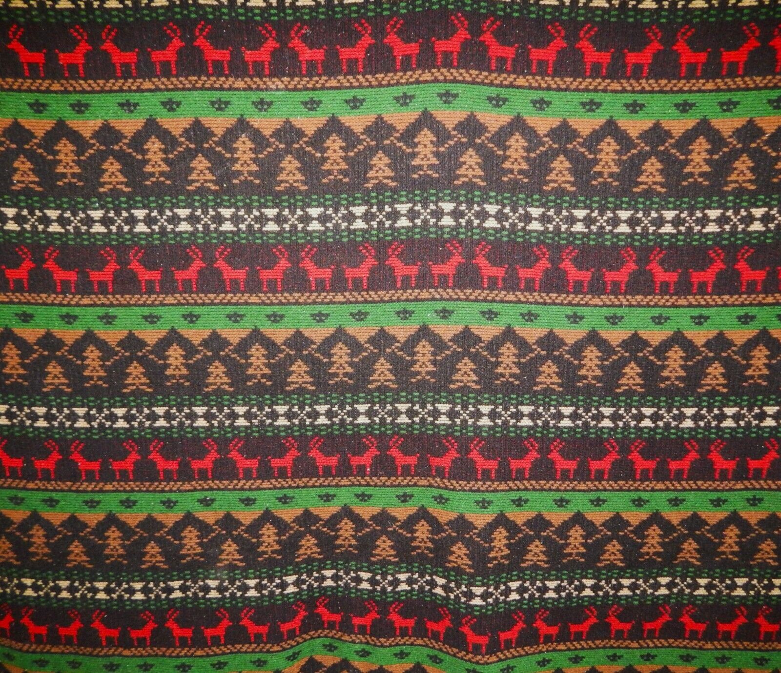 Vintage Woolrich 100% Wool Southwest Aztec Deer Trees Blanket 50x64