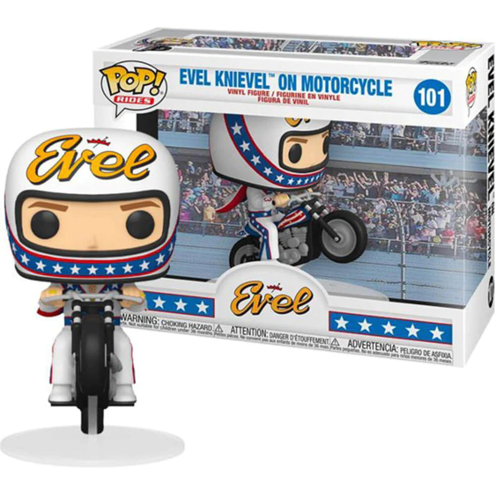 Evel Knievel Evel Knievel with Motorcycle Pop Ride Collectible Vinyl Figure
