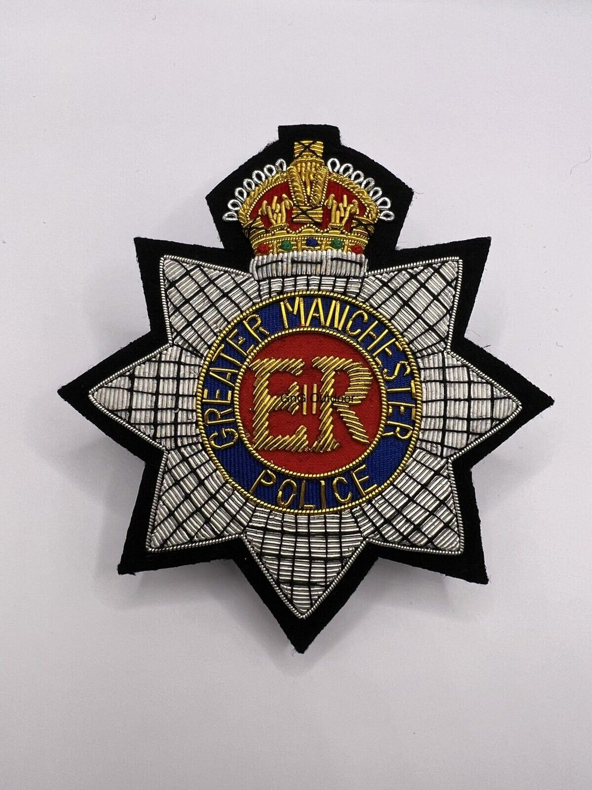 Greater Manchester Police King’s Crown Blazer Badge  Embroidered Replica Badges