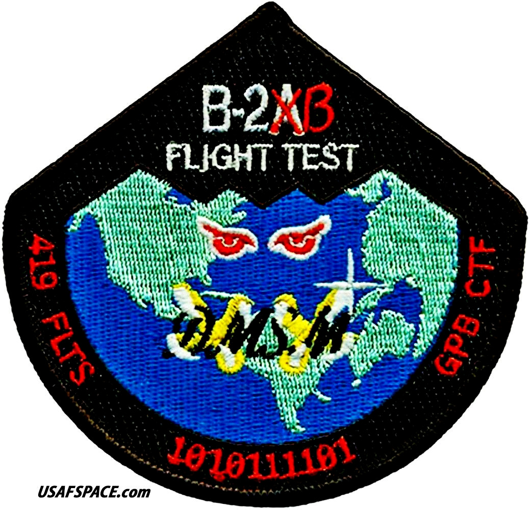 USAF 419TH FLIGHT TEST SQ -419 FLTS- B-2-B BOMBER DEFENSIVE SYSTEM UPGRADE PATCH