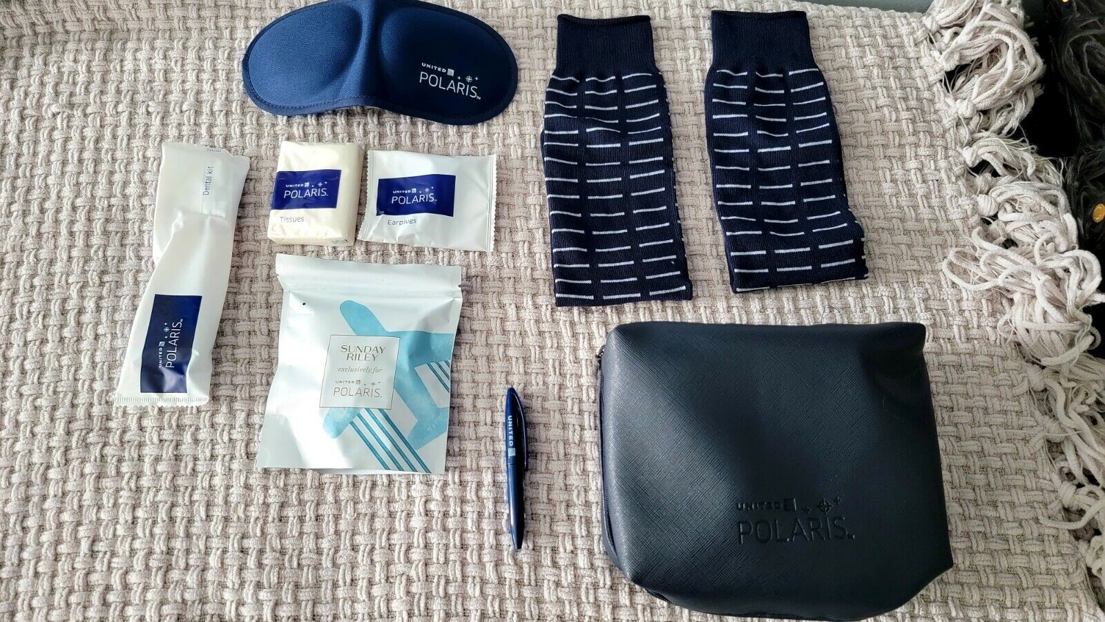 New Sealed United Polaris Business First Class Amenity Travel Kit Bag