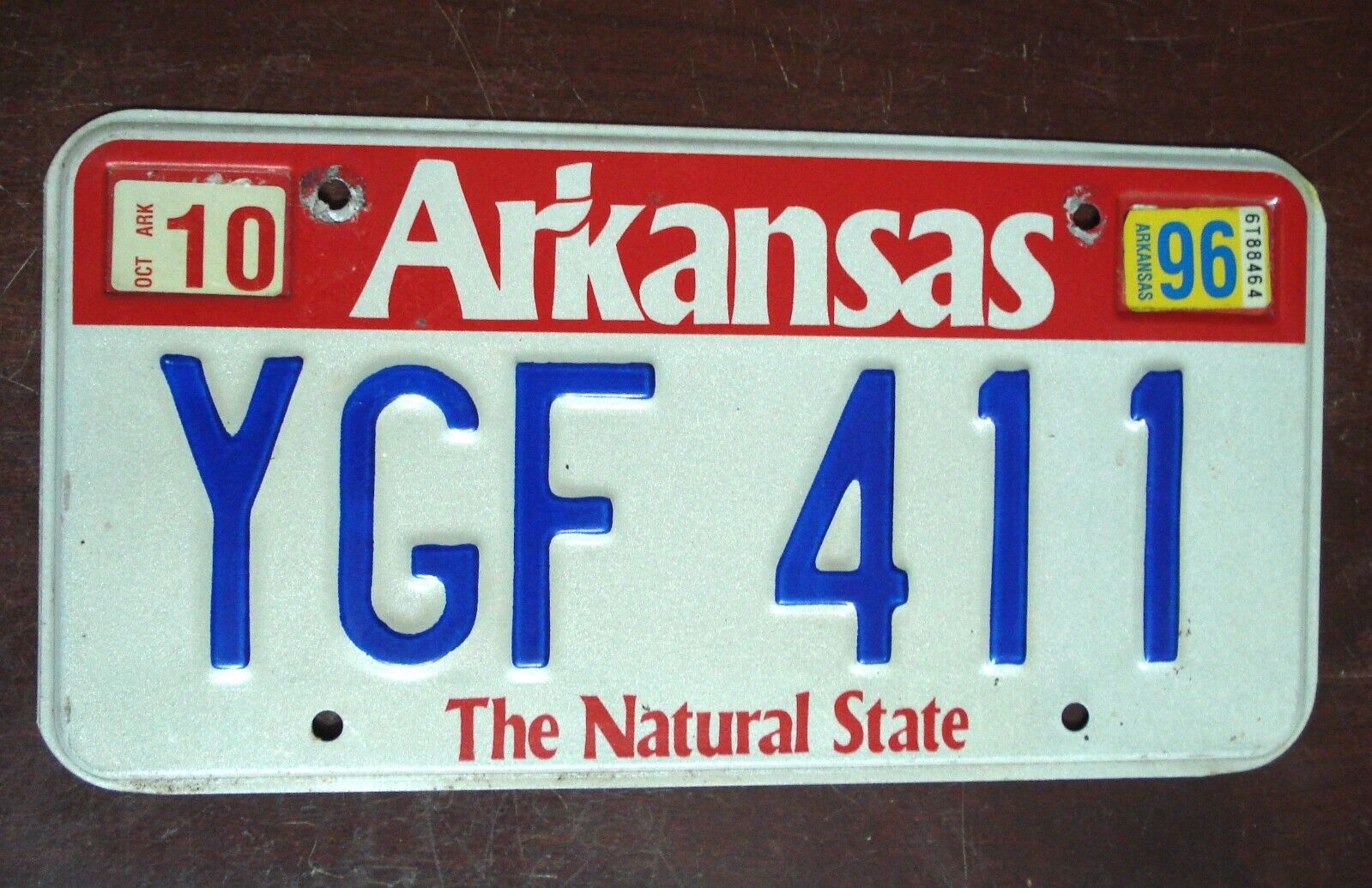 Arkansas License Plate - The Natural State - YGF 411