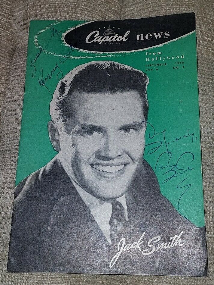 CAPITOL NEWS September 1948 booklet Jack Smith AUTOGRAPHED 