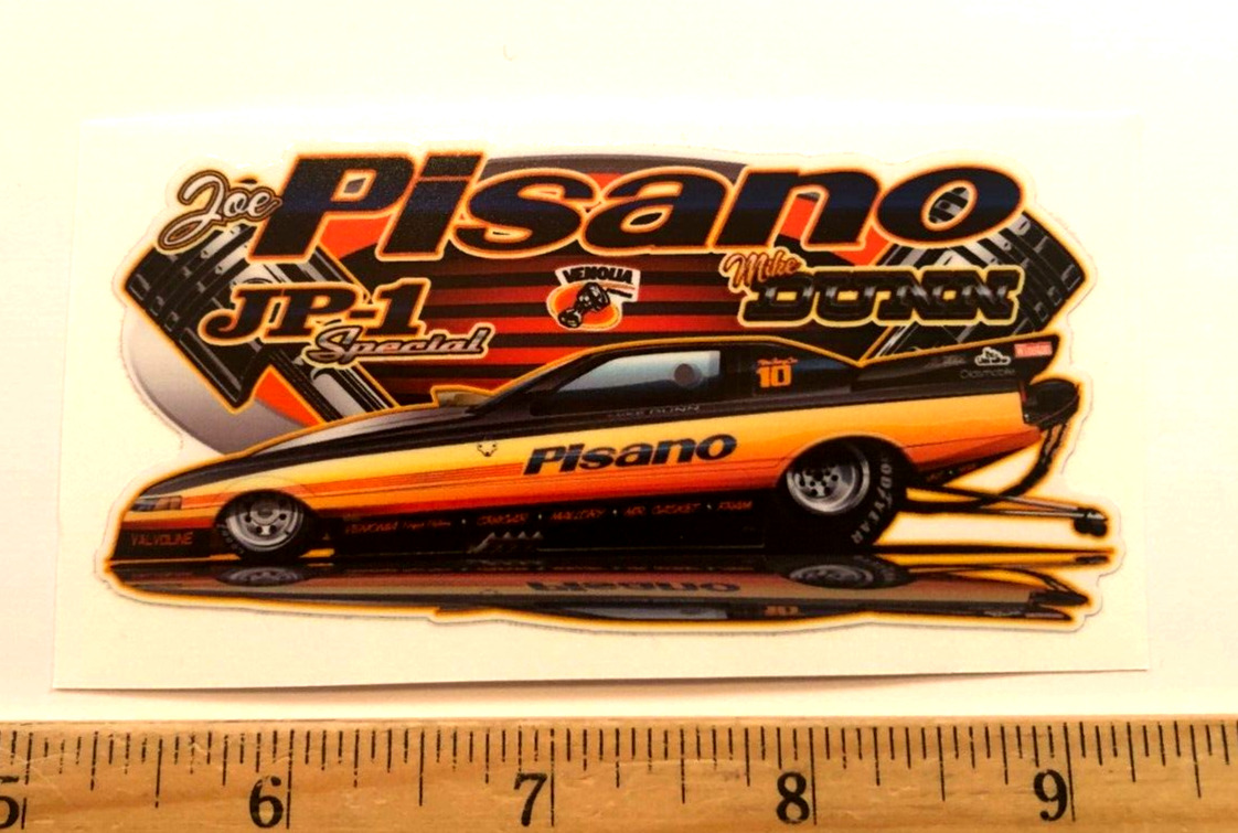SALE JOE PISANO JP-1 Special Mike Dunn NHRA Racing Funny Car Sticker Decal