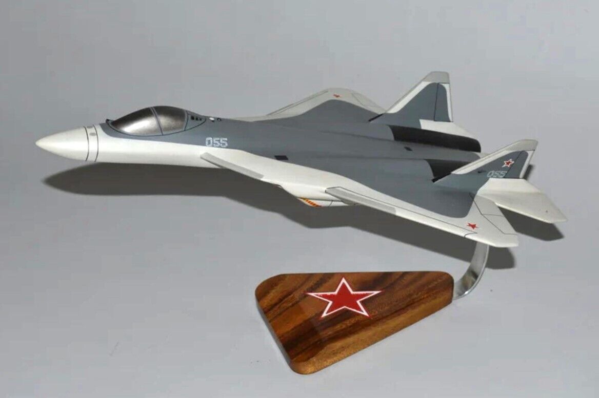 Russian Sukhoi Su-57 Felon Shark Scheme Desk Top Display 1/48 Model SC Airplane