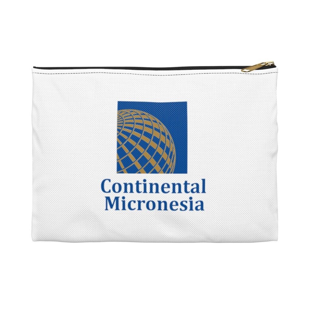 Continental Micronesia Airlines Accessory Zipper Pouch
