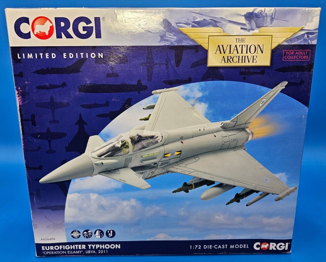 Rare Corgi Aviation Archive Collector Series AA36406 Eurofighter Typhoon F.Mk 2 