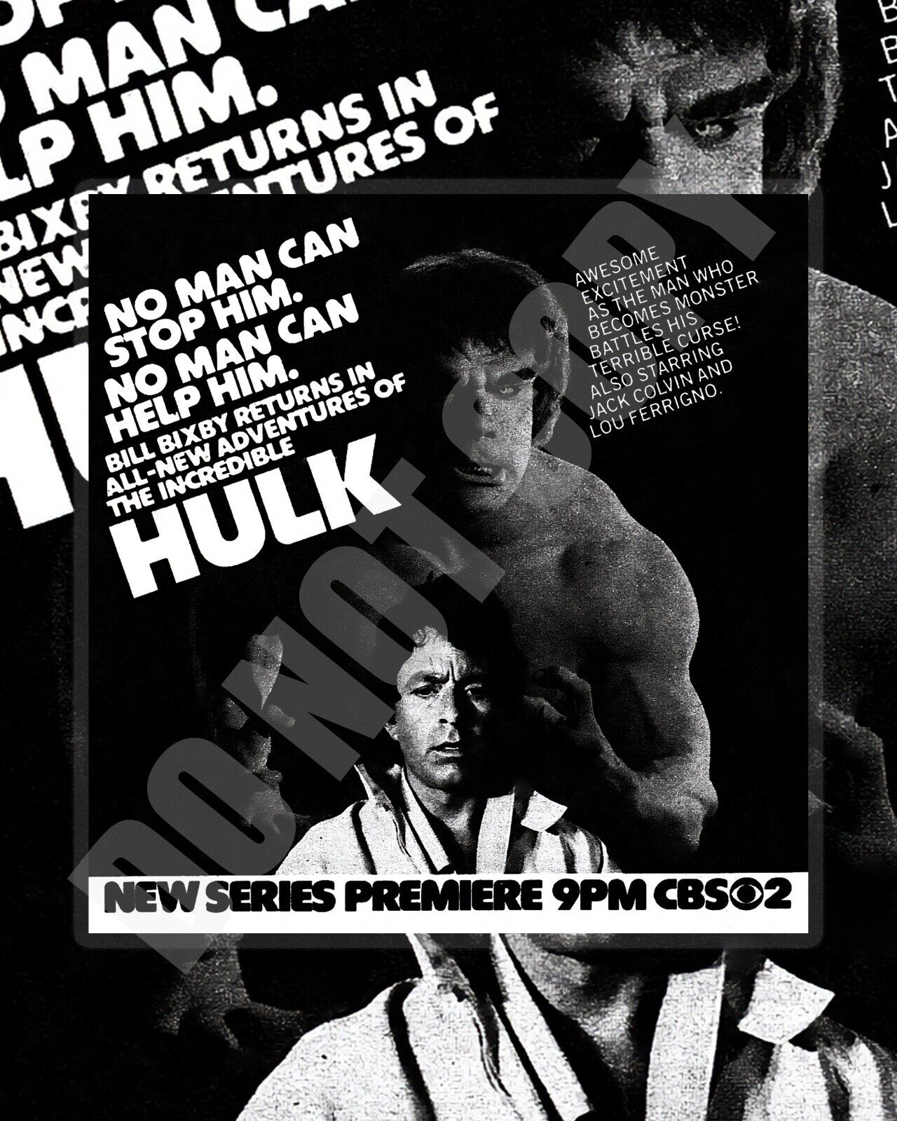 1978 The Hulk TV Show Series Premiere Magazine Guide Promo Ad Art 8x10 Photo