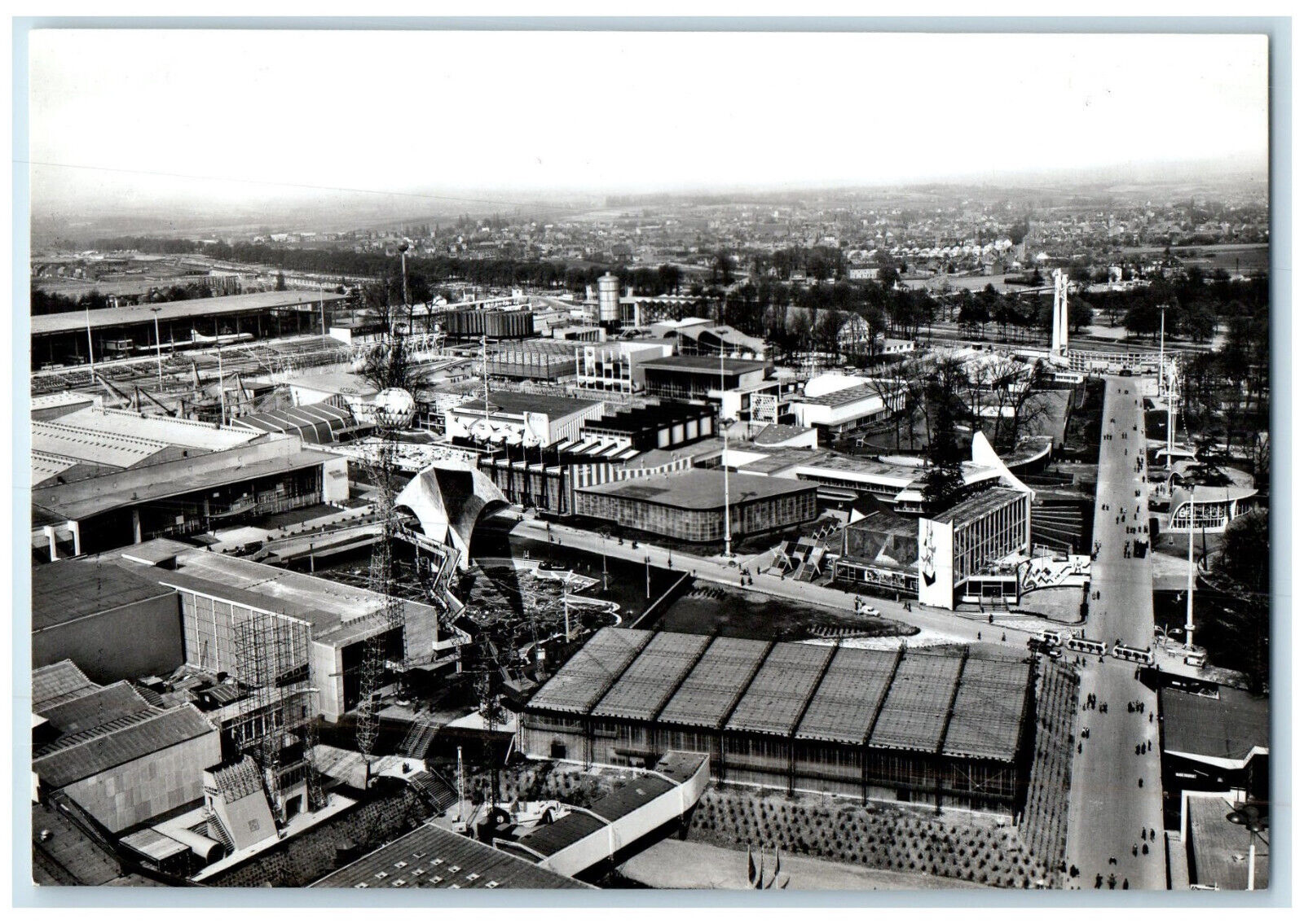 1958 General View of Belgian Section Brussels Belgium Expo RPPC Photo Postcard