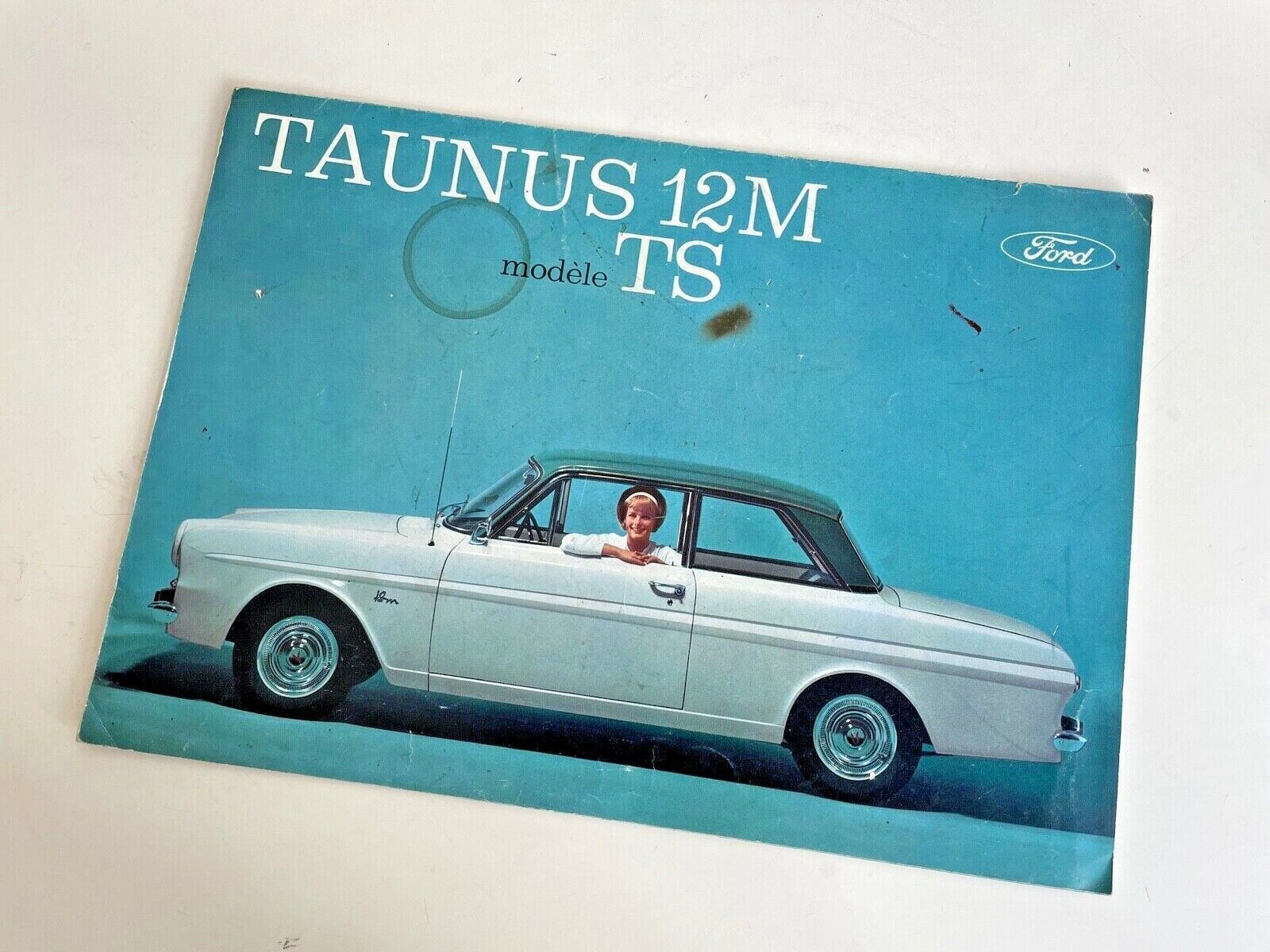 FORD TAUNUS 12M TS  Advertising Brochure 1960'S ORIGINAL Vintage FREE POSTAGE