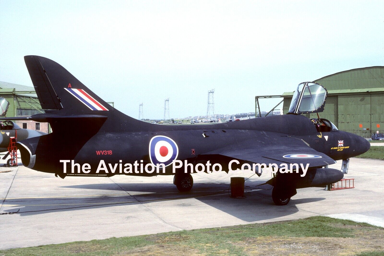RAF Hawker Hunter T.7 WV318 at RAF Lossiemouth (1991) Photograph