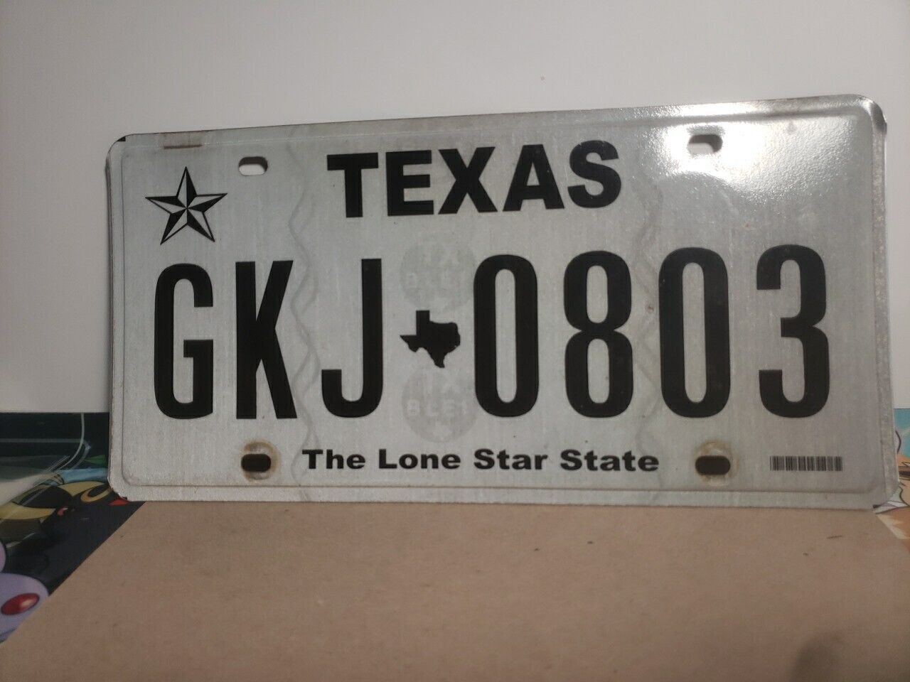 Expired 2020 Texas License Plate The Lone Star State GKJ 0803 Flat Letter Print
