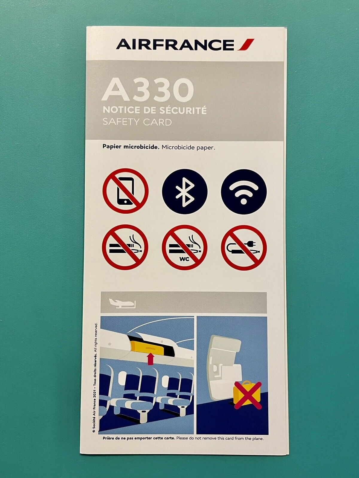 2022 AIR FRANCE SAFETY CARD — AIRBUS 330