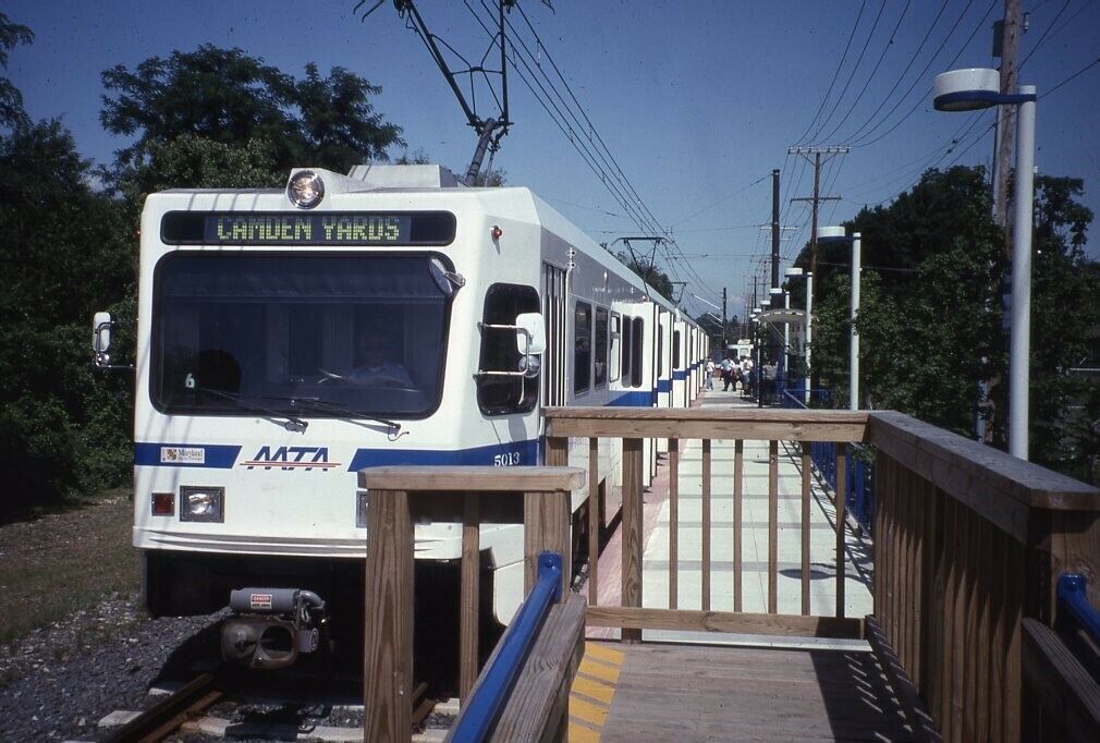 MTA Shuttle CAMDEN YARDS Baltimore MOUNT WASHINGTON MD Original 1992 Photo Slide