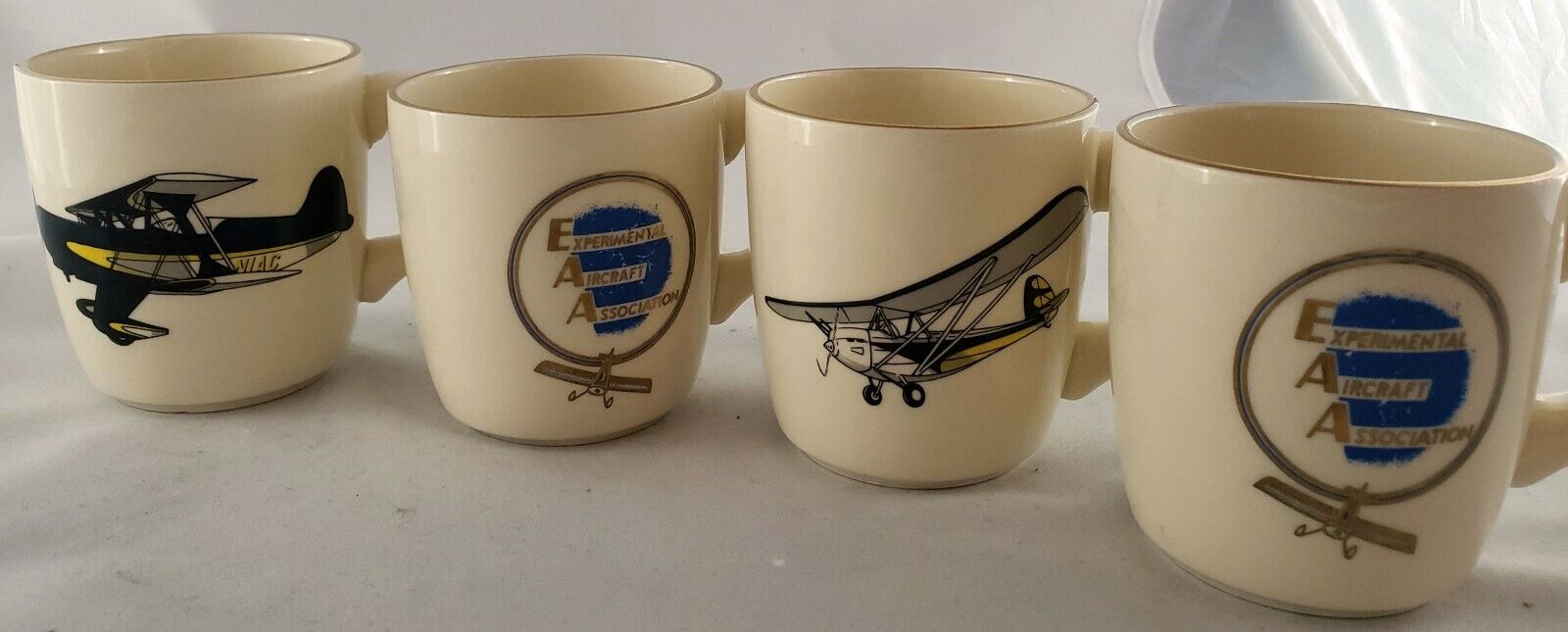Experimental Aircraft Association-EAA-Set of 4 Vintage Mugs
