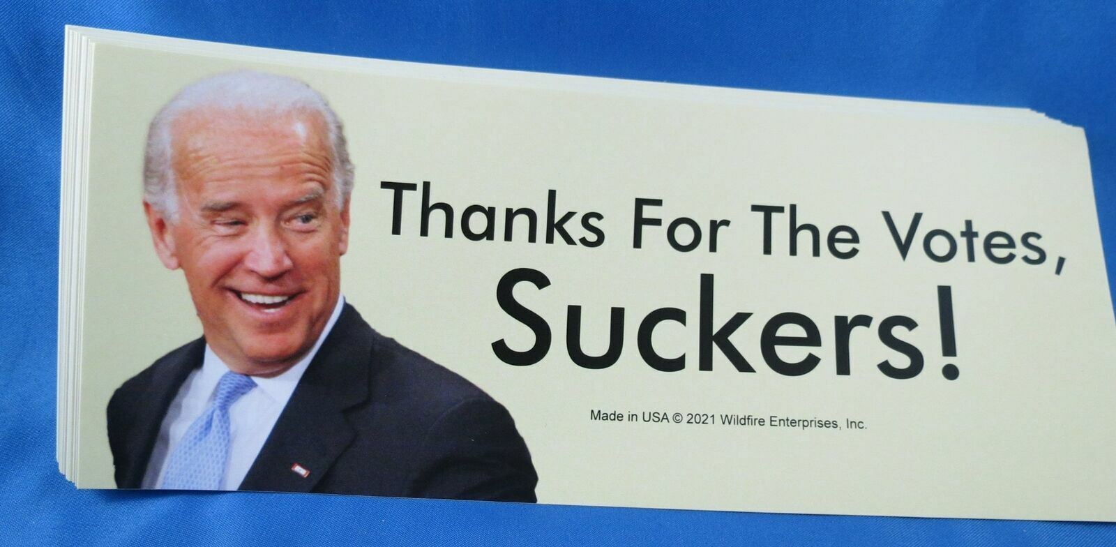 WHOLESALE LOT OF 10 BIDEN THANKS FOR THE VOTES SUCKERS STICKERS Trump 2024
