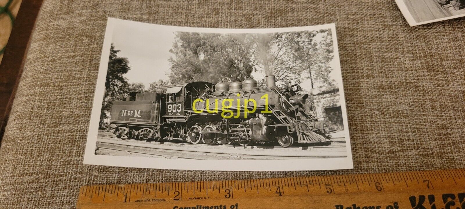R119 Train Photograph Locomotive Engine RPPC N DE M 903 MARAVATIO 12-13-1960