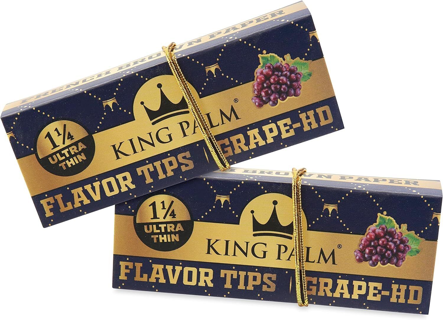 King Palm | 1 1/4 | Grape HD | Papers with Prerolled Filter Tips | 2 Booklets