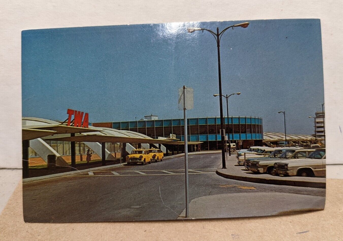 Vintage TWA New North Terminal Building Kansas City MO Airport Postcard 1960\'s?