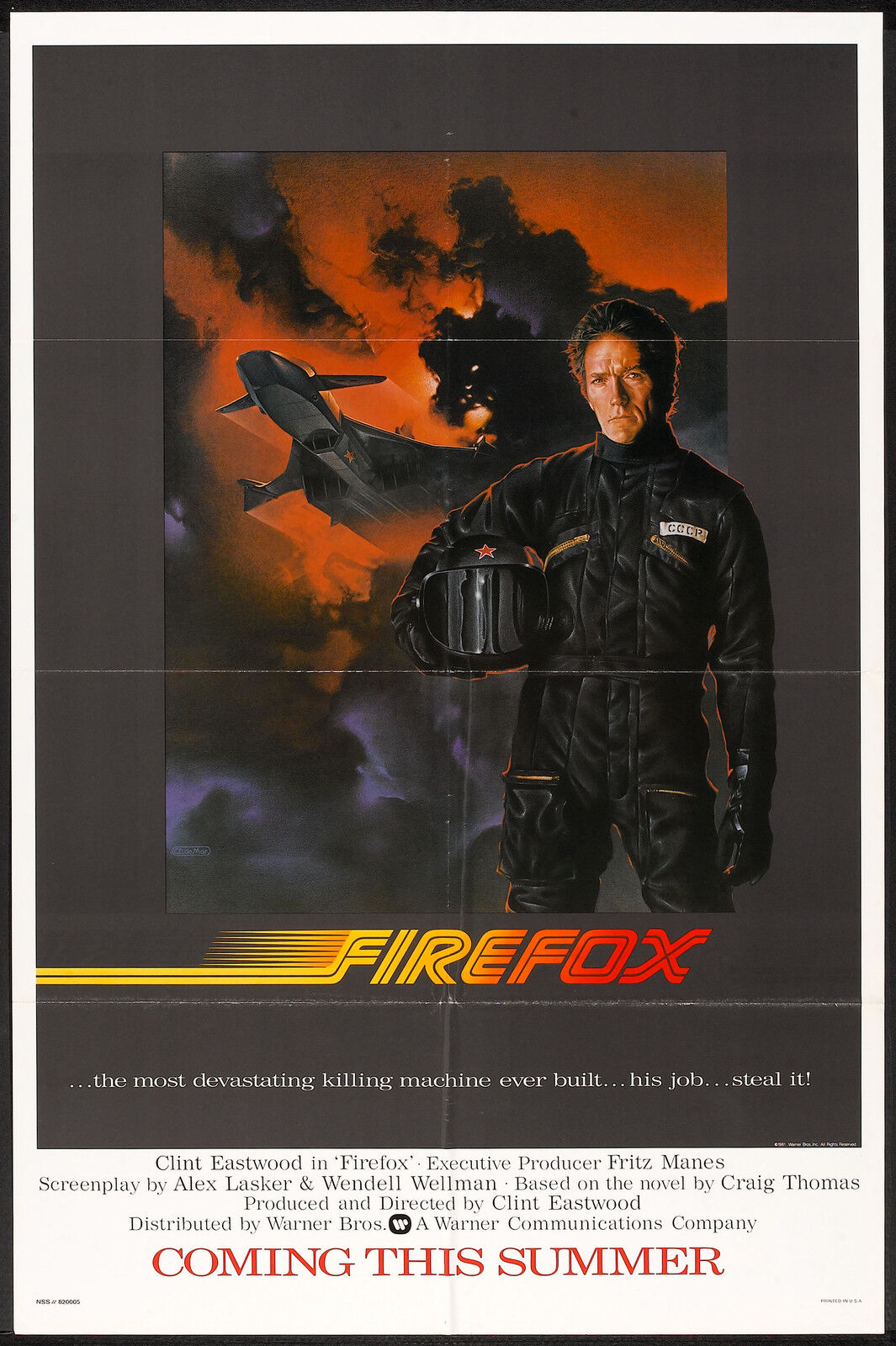 FIREFOX original military aviation movie poster CLINT EASTWOOD one sheet 27x41