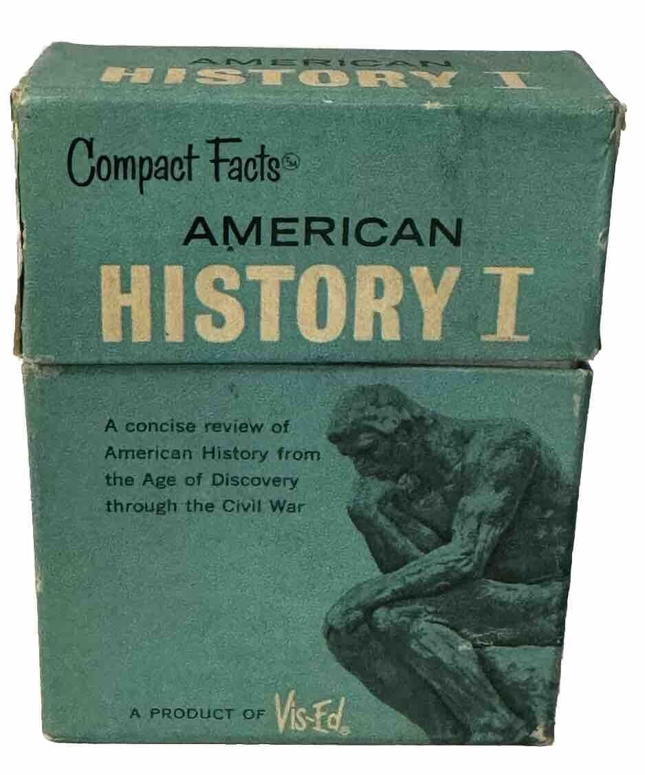 Vintage Vis-Ed Flash Cards Education American History I Compact Facts