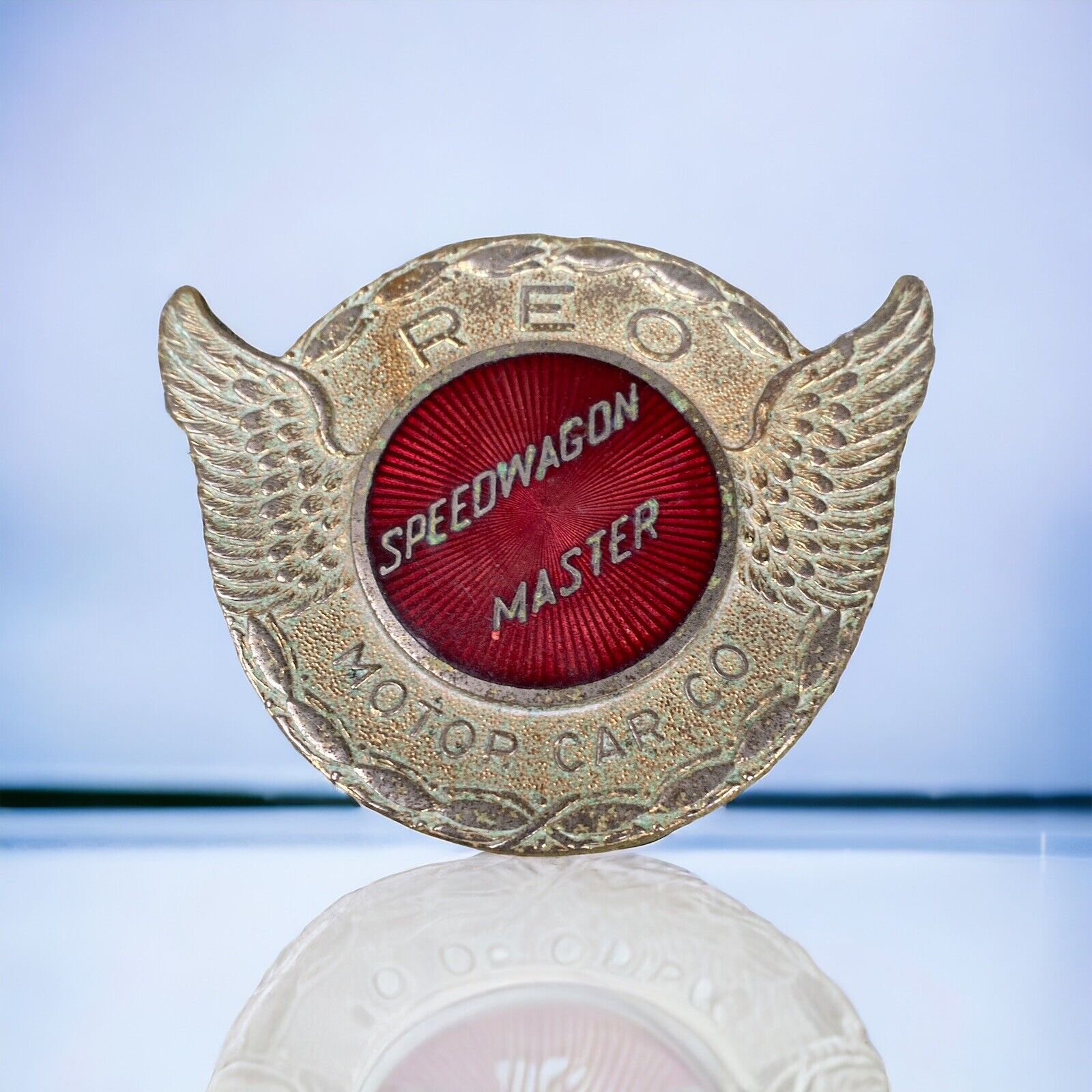 REO Speedwagon Master Grille Radiator Emblem Badge 1927 1928 1929 Closionne 3