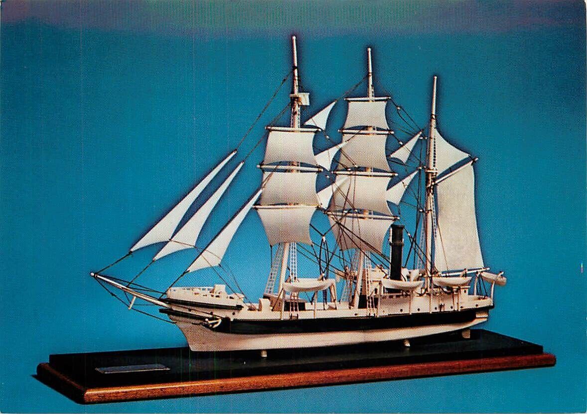 Postcard John F Kennedy Item - American Steam & Sail Whaler Model Ship