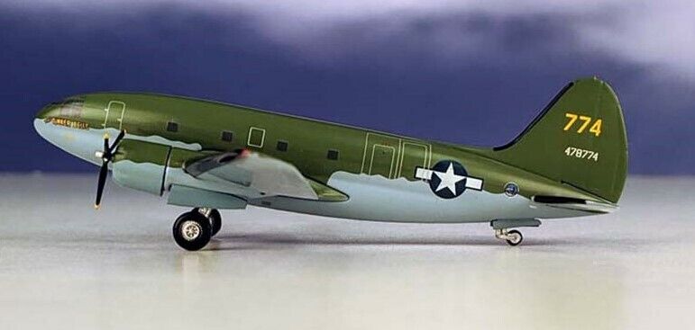 Aeroclassics AC219754 USAF Curtiss C-46 Commando 478774 Diecast 1/200 WWII Model