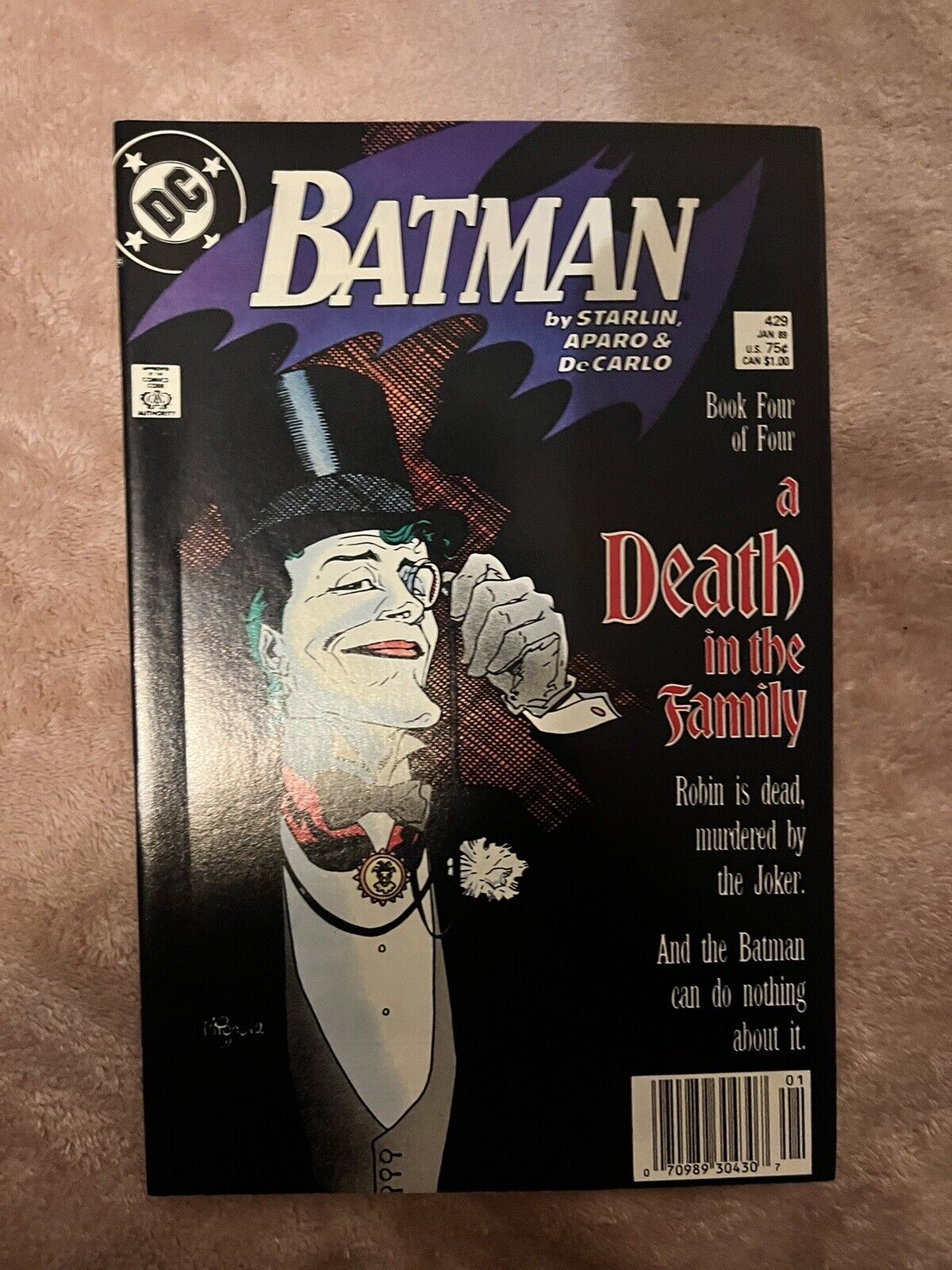 Batman #429  Fine White Pages (DC 1989) Newstand HIGH GRADE NEAR MINT