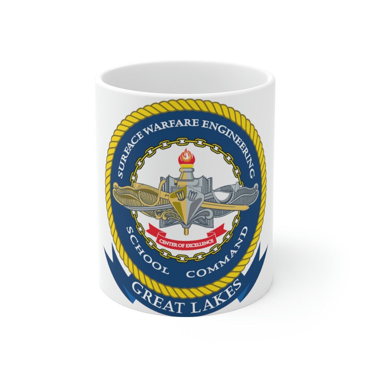 SWESC Great Lakes (U.S. Navy) White Coffee Cup 11oz