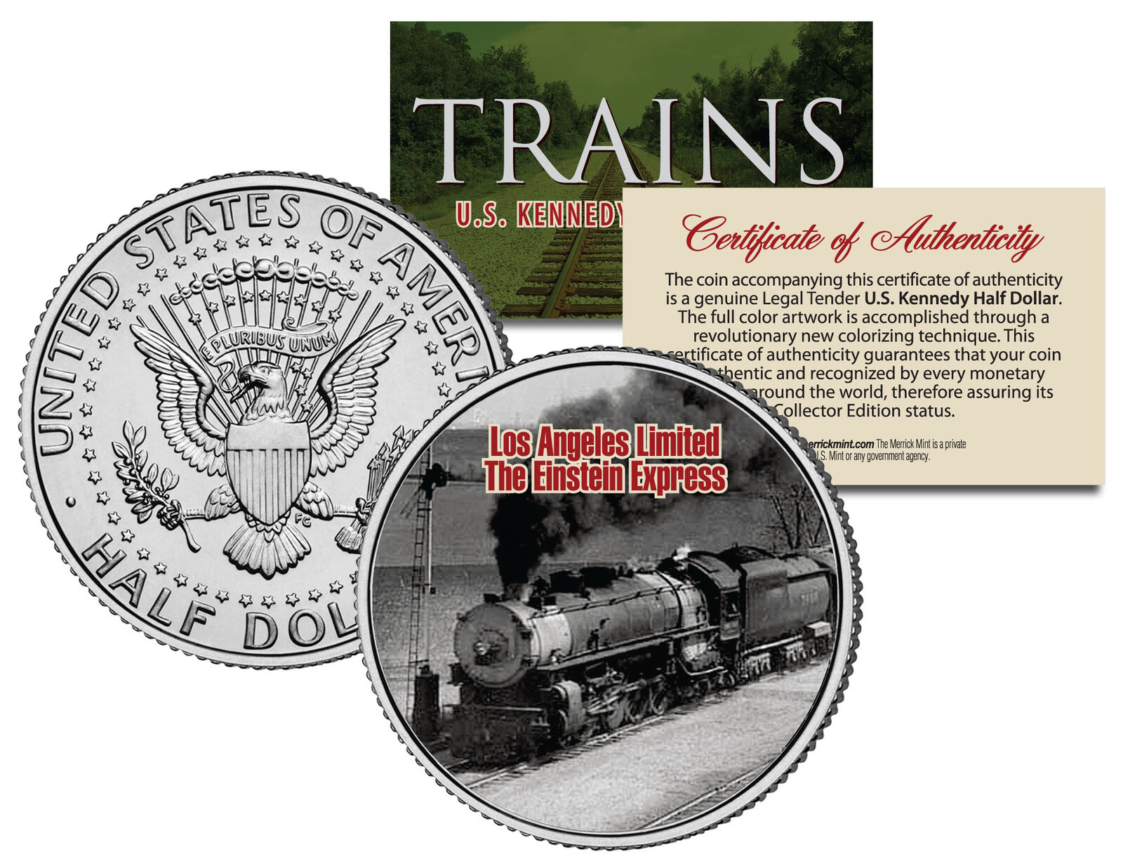 LA LIMITED EINSTEIN EXPRESS *Famous Trains Series* JFK Half Dollar U.S. Coin